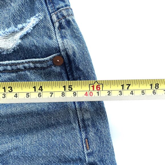 MADEWELL Women’s Classic Straight Jeans High Rise Destructed Edition - Picture 8 of 12